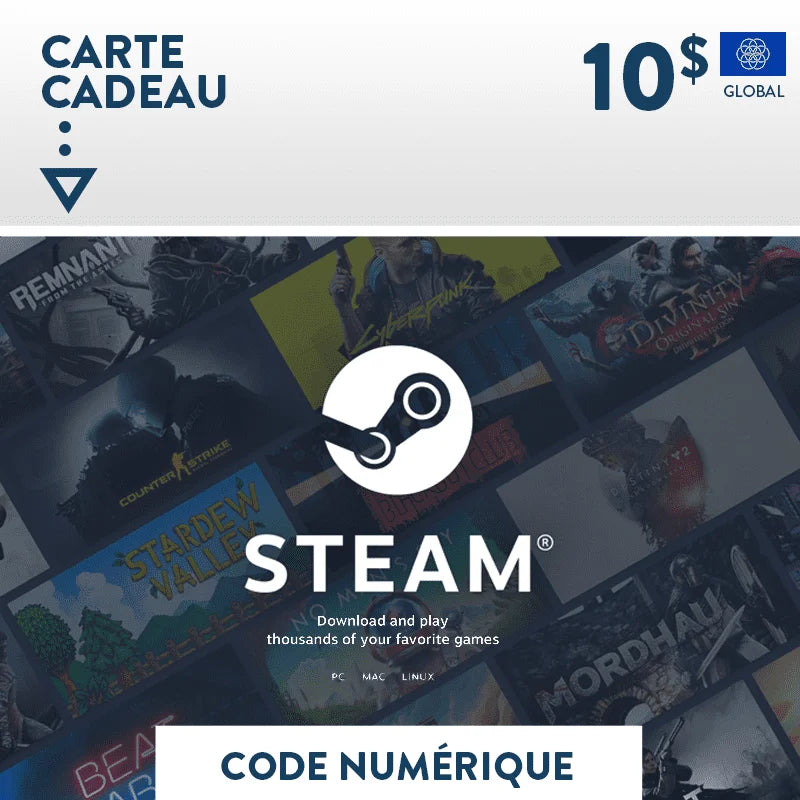 Carte Steam - 10$