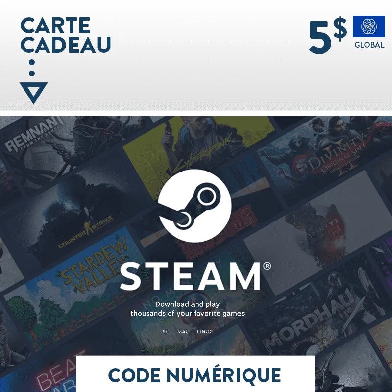 Carte Steam - 5$